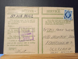 GB, Active Service, Passed By Censor 395, Oblitération FPO 435 - Storia Postale