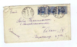 Italien, 1924, Briefkuvert Mit Senkr. Dreierstreifen 25Cent.,Stempel Laurana (11469W) - Entero Postal