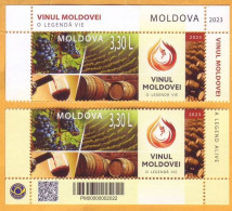 2023  Moldova  „Moldovan Wine – A Living Legend”, Grapes, Winemaking, Holiday 2v Mint - Moldavie