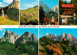 73240990 Seis Schlern Kirche Berge Burg Hotel Seis Schlern - Autres & Non Classés