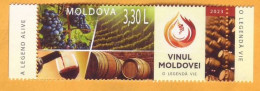 2023  Moldova  „Moldovan Wine – A Living Legend”, Grapes, Winemaking, Holiday 1v Mint - Moldawien (Moldau)