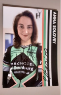 Autographe Anna Solovey Parkhotel Valkenburg Format A5 - Wielrennen