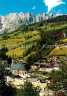 73240903 Muehlbach Hochkoenig Kirche Panorama Muehlbach Hochkoenig - Autres & Non Classés