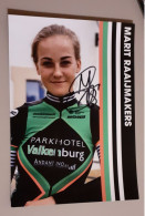 Autographe Marit Raajmakers Parkhotel Valkenburg Format A5 - Radsport