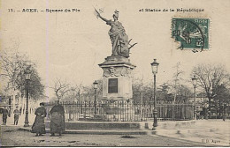 X117524 LOT ET GARONNE AGEN SQUARE DU PIN ET STATUE DE LA REPUBLIQUE - Agen