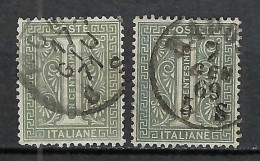 ITALIE Ca. 1863-77: 2x Le Y&T 12, 2 Nuances - Usados