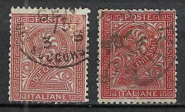 ITALIE Ca. 1863-77: 2x Le Y&T 13, 2 Nuances - Used