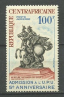 CENTRAFRICAINE 1965 P.A. 35 * Neuf MH Infime Trace TTB C 1.50 € Anniversaire Admission Union Postale Universelle UPU - Central African Republic