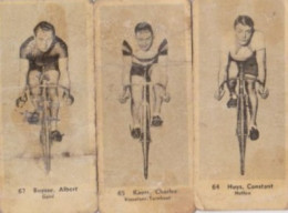 Coureurs Cyclistes Belges  Charles KAERS (Turnhout), Albert BUYSSE (Gand), Constant HUYS (Heffen) - Autres & Non Classés