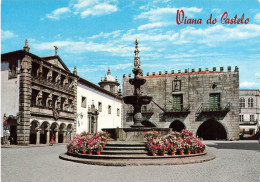 PORTUGAL - Viana Do Castelo - Fontaine - Vue Sur La Place De La République - Vue Générale - Carte Postale - Viana Do Castelo
