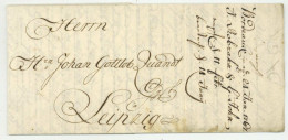 1767 Bordeaux Pour Leipzig Allemagne Indigo Robrahn Quandt John - 1701-1800: Vorläufer XVIII