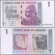 Zimbabwe 1 Dollar. 2007 (2008) Unc. Banknote Cat# P.65a - Zimbabwe