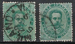 ITALIE Ca. 1879-82: 2x Le Y&T 33, 2 Nuances - Used