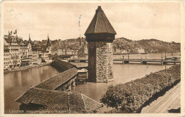 Switzerland Postcard Luzern Kapellbrucke U Wasserturm - Lucerna