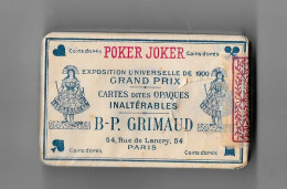 POKER JOKER - EXPOSITION UNIVERSELLE DE 1900 GRAND PRIX - Cartes Dites Opaques    B-P. GRIMAUD - PARIS - Autres & Non Classés