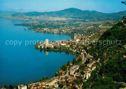 13717776 Lac Leman Genfersee GE Territet Montreux Clarens Vevey Et Le Mont Peler - Autres & Non Classés