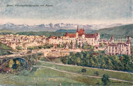 13717606 Bern BE Panorama Kirchenfeldbruecke Alpen Kuenstlerkarte Bern BE - Autres & Non Classés