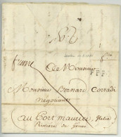Sedan 1781 Pour Port Maurice Italie Porto Maurizio + Franc + P.P.P.P. - 1701-1800: Precursori XVIII