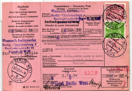 Berlin 47, 54 Auf Auslandspostanweisung #JG179 - Other & Unclassified