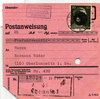 SBZ, Sächsische Schwärzungen Auf Postanweisung #JG328 - Other & Unclassified