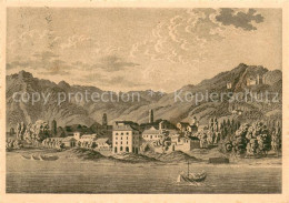 13712436 Locarno TI Ansicht Vom Lago Maggiore Aus Repro Nach Einem Alten Kupfers - Other & Unclassified