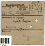 SBZ, Sächsische Schwärzungen Auf Feld-Postanweisung #JG316 - Altri & Non Classificati