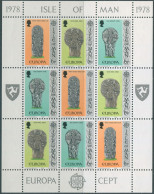 Isle Of Man 1978 SG133-135 Europa Crosses Sheet MNH - Isle Of Man