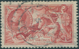 Great Britain 1918 SG416 5/- Rose-red KGV Sea Horses FU - Unclassified