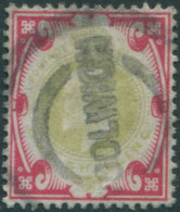 Great Britain 1902 SG257 1/- Dull Green And Carmine KEVII FU - Unclassified