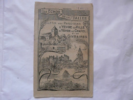 LES ECHOS DE LA VALLEE - BULLETIN DES PAROISSES D'YEVRE-LA-VILLE, D'YEVRES-LE-CHATEL Et De GIVRAINES 1931 - Religión