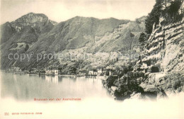 13710096 Brunnen SZ Uferpartie Am Vierwaldstaettersee Von Der Axenstrasse Aus Br - Andere & Zonder Classificatie