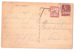 Carte Postale Orgine Suisse 20c Guillaume Tell Ob 19 7 1922 Taxe En France 30c Banderole Yv T33 Ob Triangle - 1859-1959 Brieven & Documenten