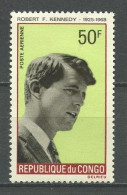 CONGO 1968 PA N° 73 ** Neuf MNH Superbe C 1 € Mort De Robert F. Kennedy - Ungebraucht