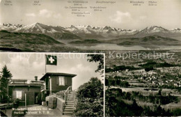 13707576 Sihlwald Bergwirtschaft Albishorn Aussichtspunkt Alpenpanorama Sihlwald - Sonstige & Ohne Zuordnung