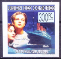 Caprio & Kate, Titanic Film Actors, Ships, Comoros Imperf 2009 MNH - Schauspieler