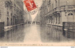 75 INONDATIONS DE PARIS JANVIER 1910 LA RUE DE LILLE - Inondations De 1910