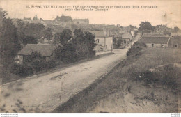 89 SAINT SAUVEUR VUE SUR ST SAUVEUR ET LE FAUBOURG DE LA GERBAUDE PRISE DES GRANDS CHAMPS - Saint Sauveur En Puisaye