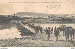 MAROC COLONNE DE MARAKECH MECHRA BEN ABBOU ARTILLERIE DE MONTAGNE PASSANT L'OUED OUM R BIA - Regimente