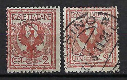 ITALIE Ca. 1901: 2x Le YT 65 Obl., 2 Nuances - Used