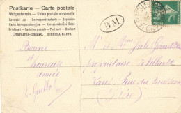 SEMEUSE 5C SUR CPA LA CHAPELLE EN VERCORS DROME 30/12/1910 CACHET OVALE BOITE MOBILE POUR VILLARD DE LANS - 1877-1920: Periodo Semi Moderno