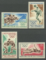 CONGO 1968 PA N° 74/77 ** Neufs MNH Superbes C 5 € Sports Jeux Olympiques Mexico Football Course Boxe Saut Games - Ungebraucht