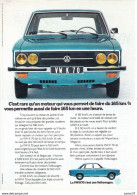 4 Feuillets De Magazine Volkswagen K 70 L 1973 - Auto's