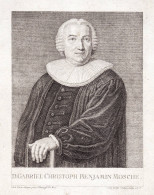 D. Gabriel Christoph Benjamin Mosche - Gabriel Christoph Benjamin Mosche (1723-1791) Evangelisch Lutheranische - Prenten & Gravure