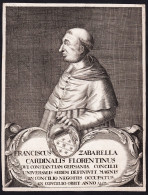 Franciscus Zabarella Cardinalis Florentinus - Francesco Zabarella (1360-1417) Italian Cardinal Canonist Padova - Estampas & Grabados