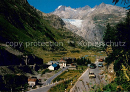 13630886 Gletsch Am Grimsel Mit Furkapass Galenstock Und Rhonegletscher Gletsch - Autres & Non Classés