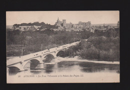 CPA - 84 - Avignon - Le Pont Villeneuve Et Le Palais Des Papes - Non Circulée - Avignon