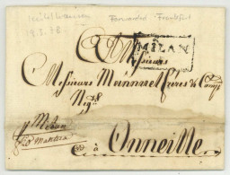 1778 Mühlhausen Thüringen + Forwarder Frankfurt Am Main über Milano Mantova Nach Oneglia Imperia Italien Lutteroth - Prephilately