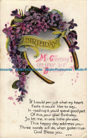 R040640 Greeting Postcard. Birthday. My Greeting On Your 21st Birthday. W. And K - Wereld