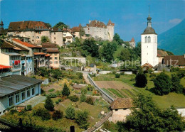 13606306 Gruyeres FR Avec Eglise Gruyeres FR - Altri & Non Classificati