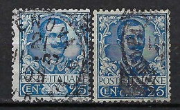 ITALIE Ca. 1901: 2x Le YT 69 Obl., 2 Nuances - Gebraucht